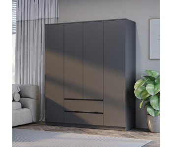 Шкаф 4-х створчатый "Симпл ШК-13" Графит (BTS)